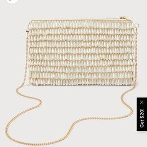 Lulus Glamorous Vision White Pearl Fringe Crossbody Bag